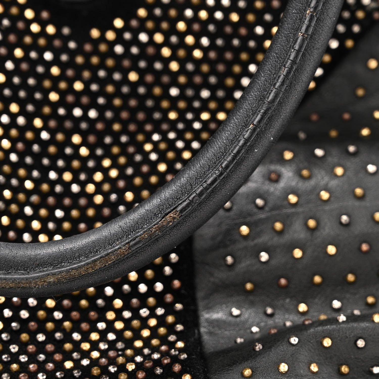 Saint Laurent Calfskin Rock Studded Easy Sac Black 13 of 24