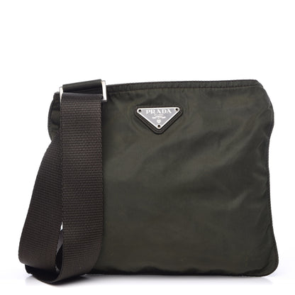 Prada Tessuto Nylon Small Flat Messenger Bag Mimetico 1 of 11