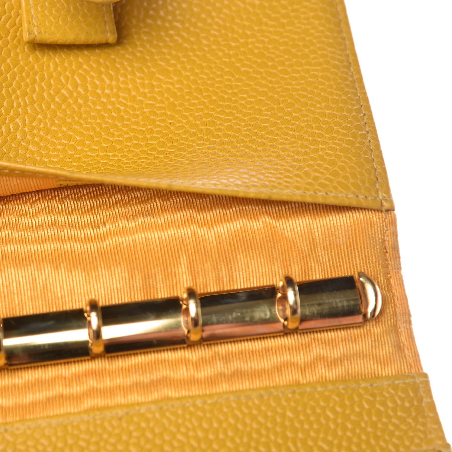 Chanel Caviar CC Mini Ring Agenda Planner Yellow 16 of 16