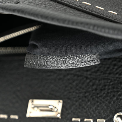 Fendi Cuoio Romano Selleria Studded Large Peekaboo Iconic Fit Satchel Black 8 of 13