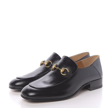 Gucci Goatskin Womens Horsebit Mid-Heel Loafers 39 Black 3 of 8