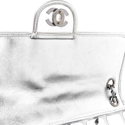 Chanel Vinyl Large Ice Cube Flap Silver 12 of 19