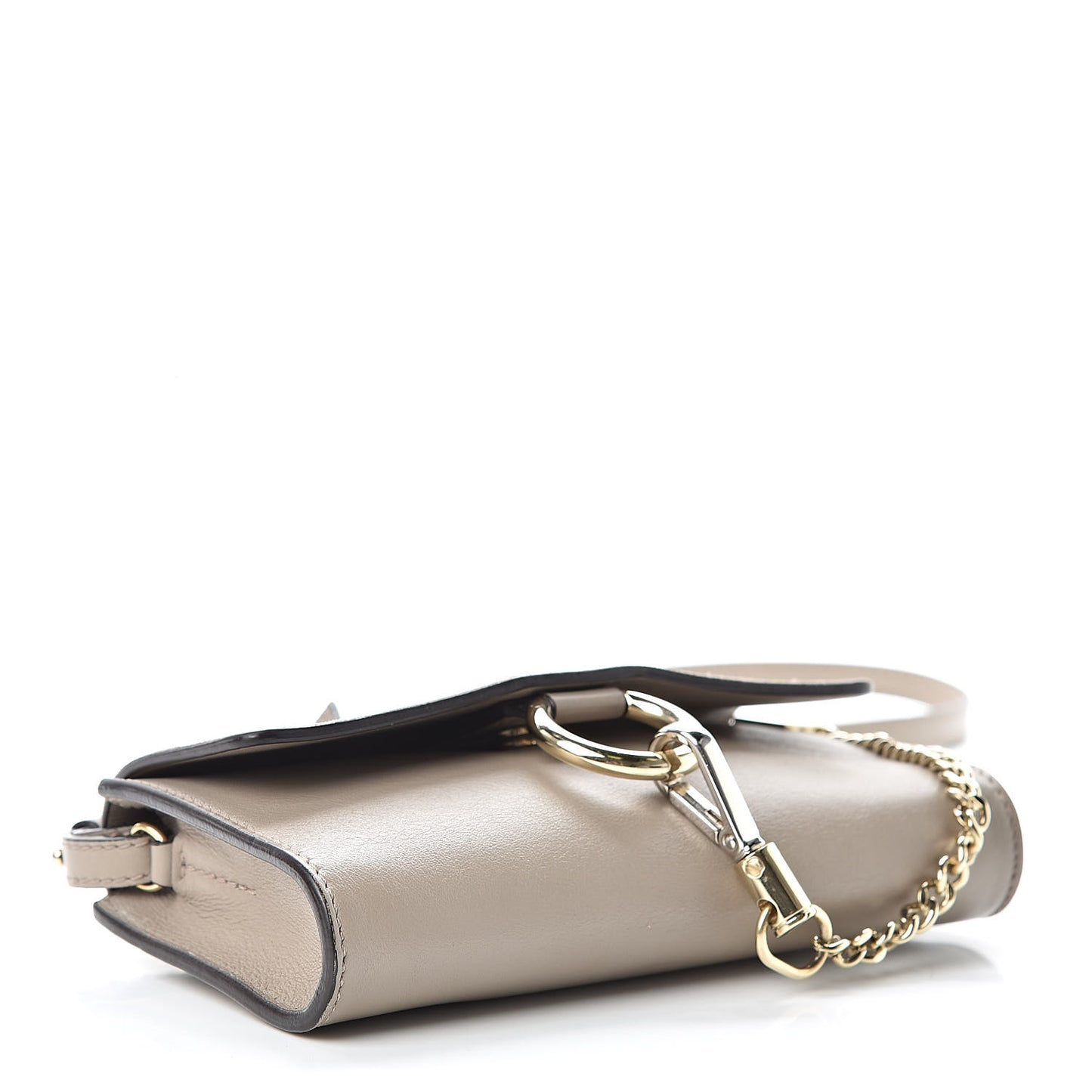 Suede Calfskin Mini Faye Shoulder Bag Motty Grey