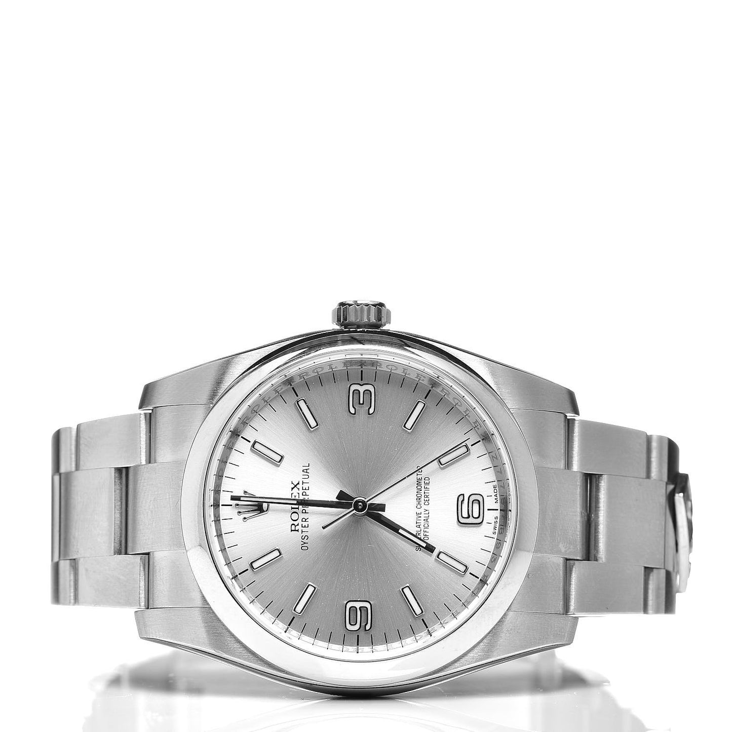 Stainless Steel 36mm Oyster Perpetual Watch Silver 116000