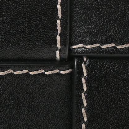 Bottega Veneta Calfskin Maxi Intrecciato Edge Stitch Cassette Crossbody Bag Black 8 of 10