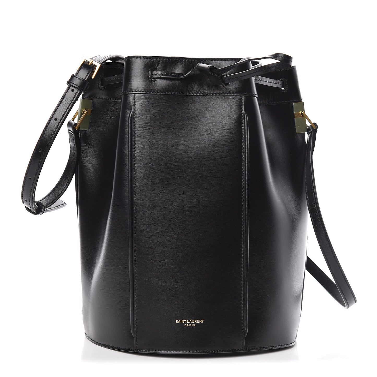 Smooth Calfskin Medium Talitha Bucket Bag Black