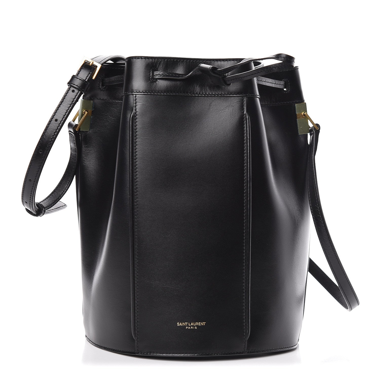 Saint Laurent Smooth Calfskin Medium Talitha Bucket Bag Black 1 of 9