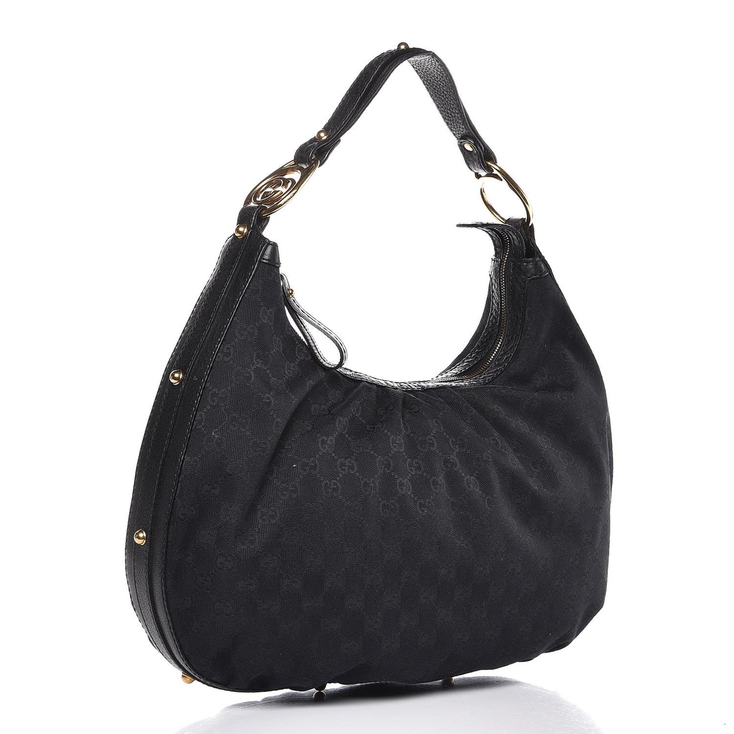 Monogram Medium Interlocking Hobo Black