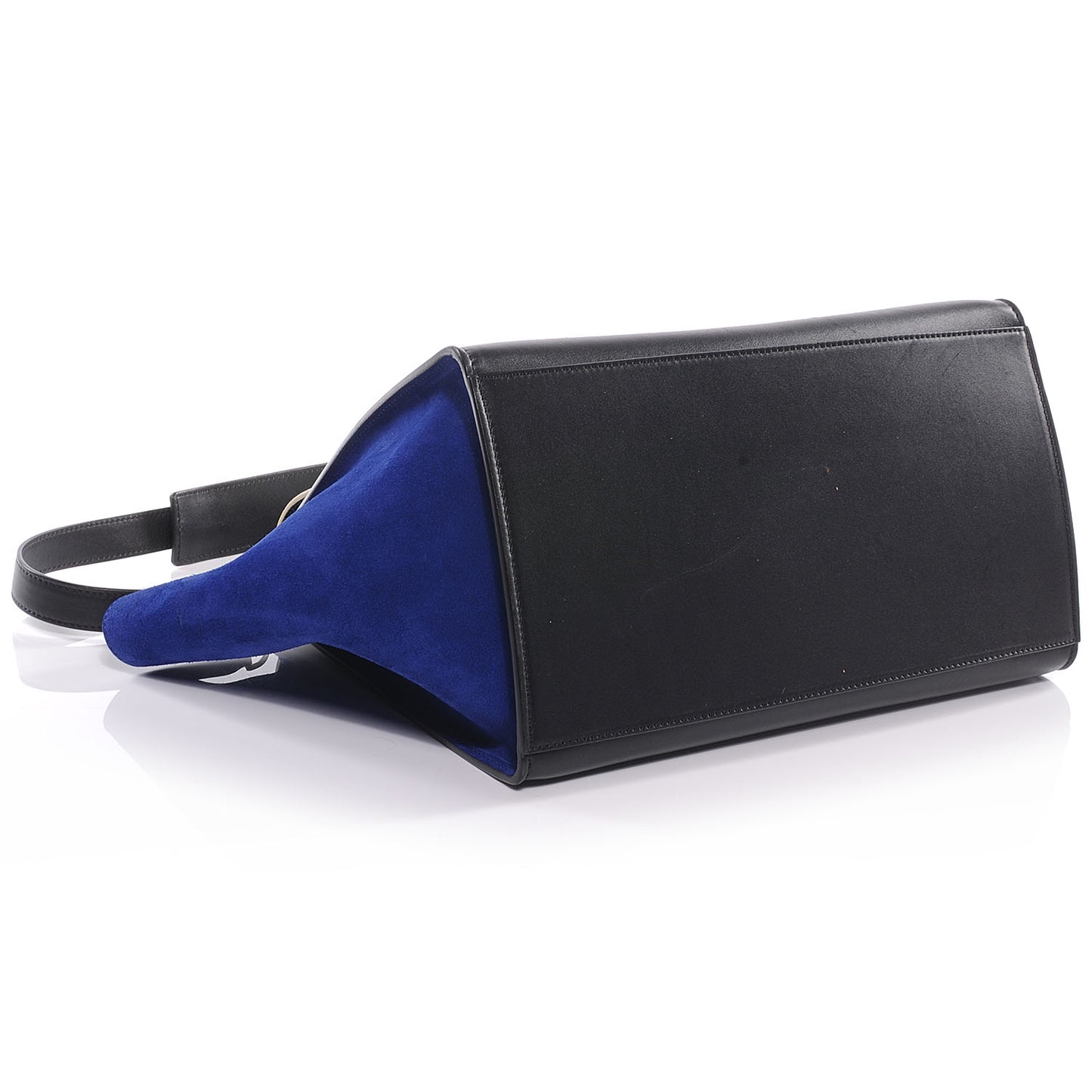 Textured Calfskin Suede Medium Tri-Color Trapeze Sand