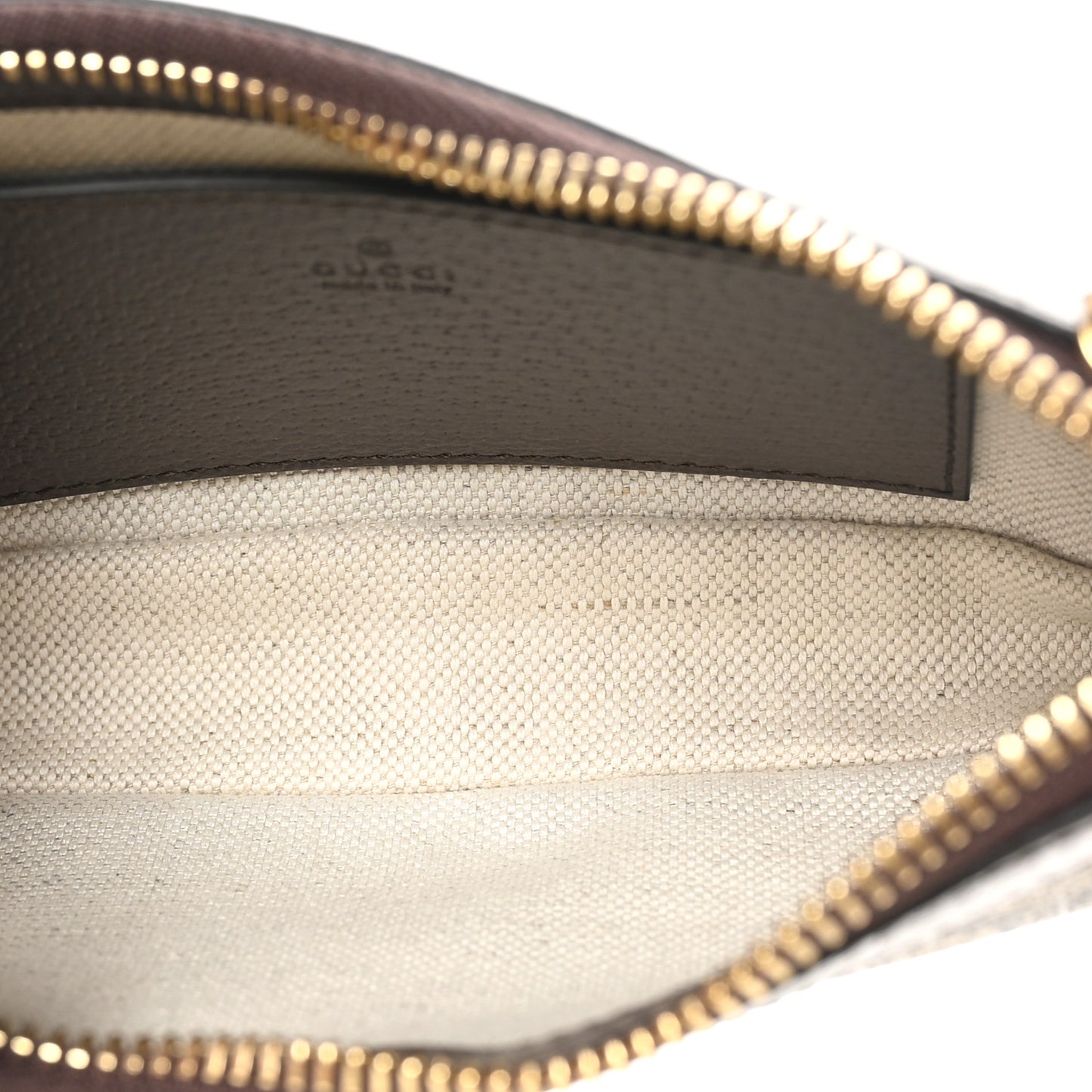 GG Supreme Monogram Textured Dollar Calfskin Mini Ophidia Chain Bag Beige Ebony