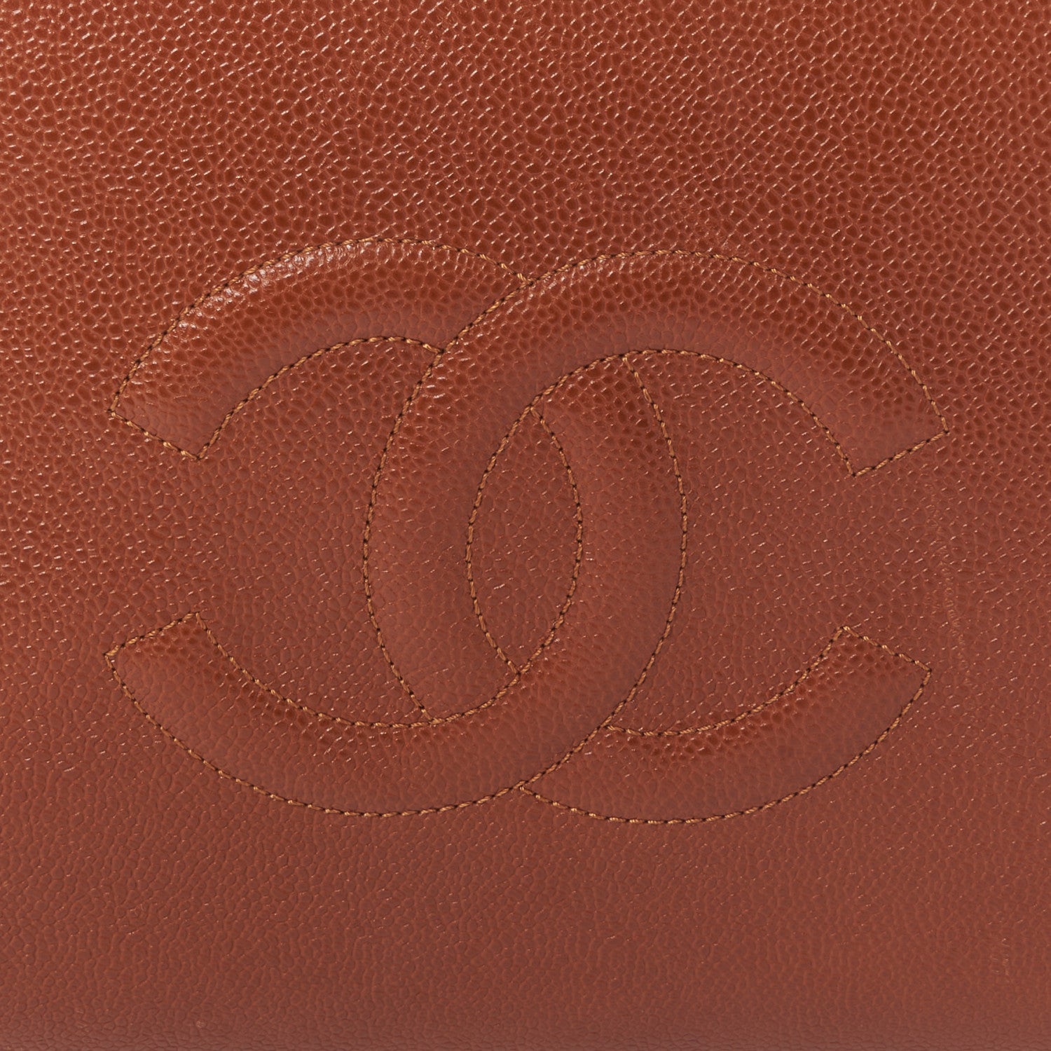Chanel Caviar Large CC Shoulder Bag Light Brown 8 of 12