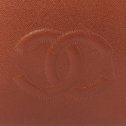 Chanel Caviar Large CC Shoulder Bag Light Brown 8 of 12