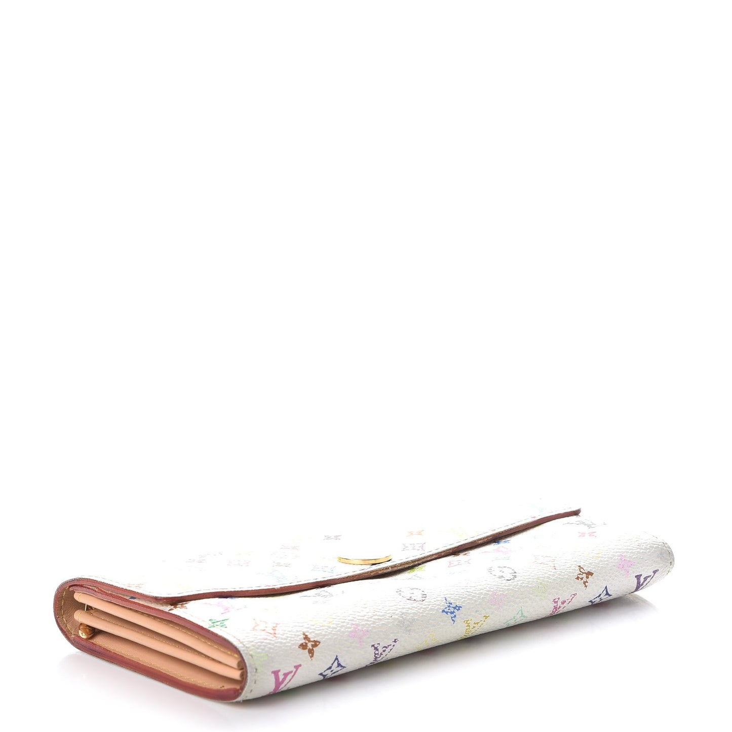 Monogram Multicolor Sarah Wallet White