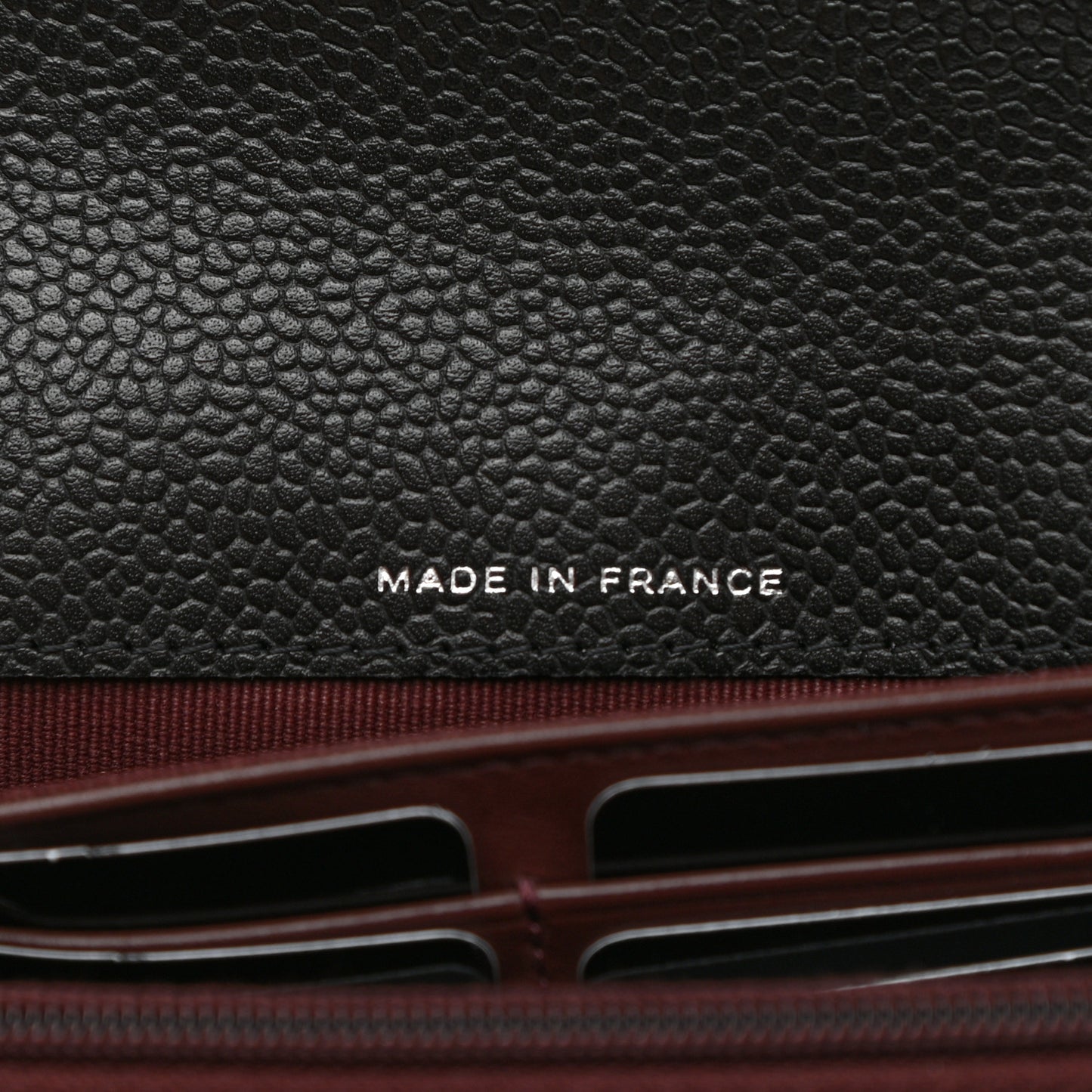 Caviar Quilted Large Gusset Flap Wallet Black