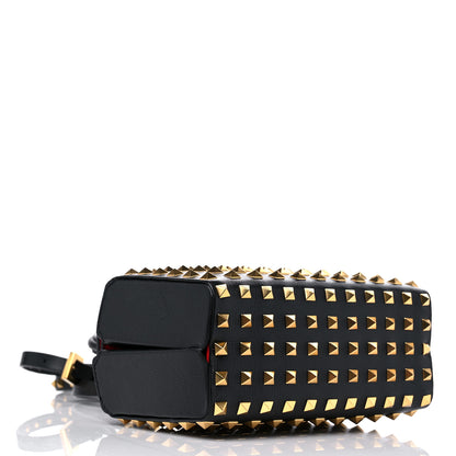 Valentino Garavani Grainy Calfskin Rockstud Allover Alcove Box Shoulder Bag Black 4 of 10