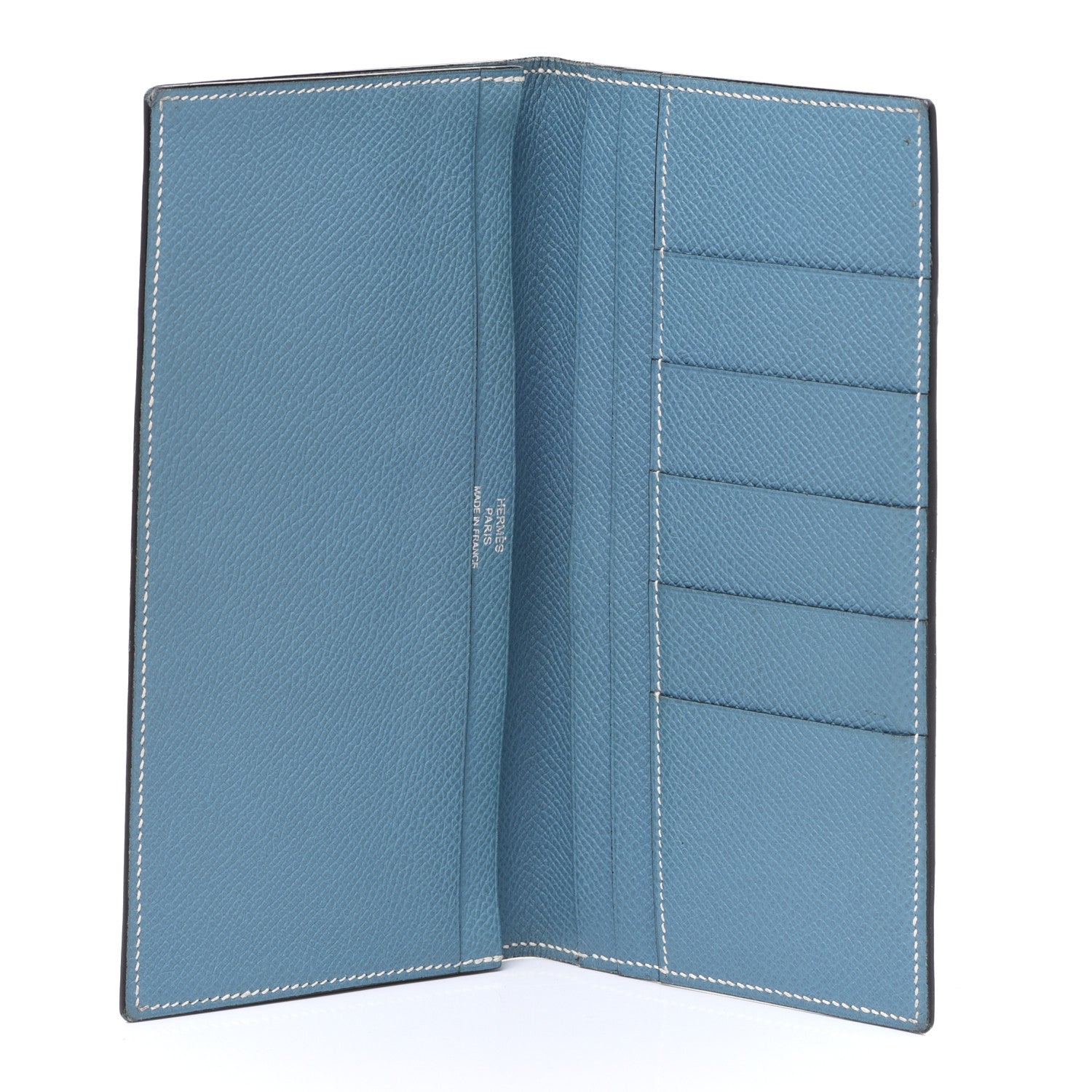 Hermes Epsom MC2 Fleming Long Wallet Blue Jean 5 of 12