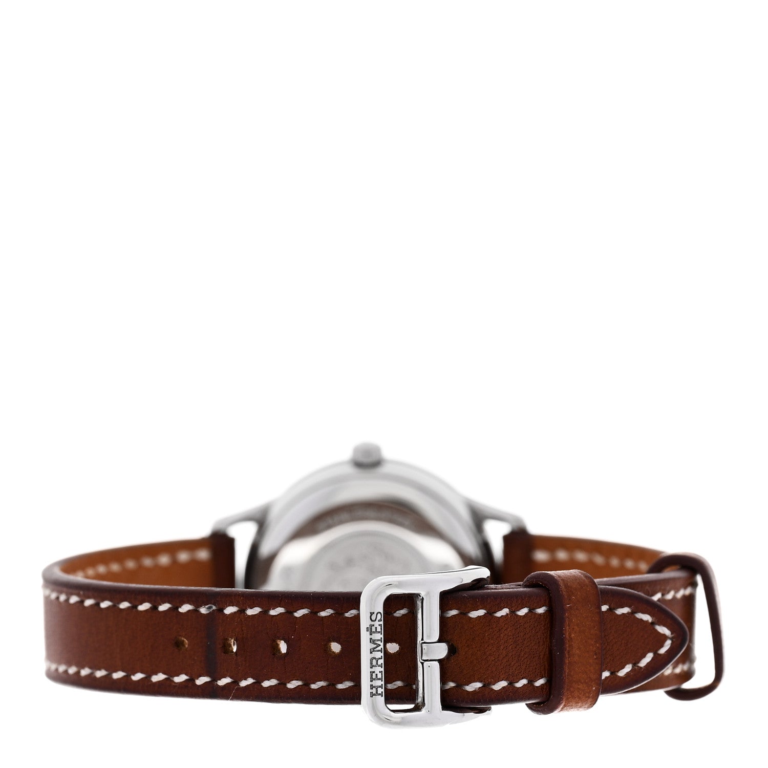 Hermes Stainless Steel Barenia 25mm Slim d'Hermes Quartz Watch Fauve 3 of 5