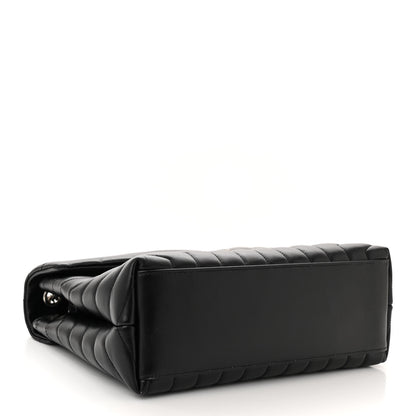 Saint Laurent Calfskin Y Quilted Monogram Medium Loulou Chain Satchel Black 3 of 9