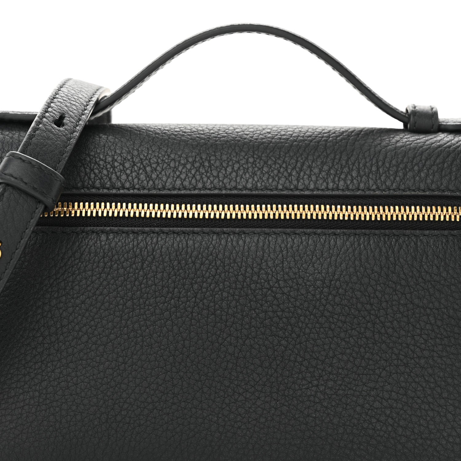 Loro Piana Grained Calfskin L19 Extra Pocket Pouch Black 7 of 9