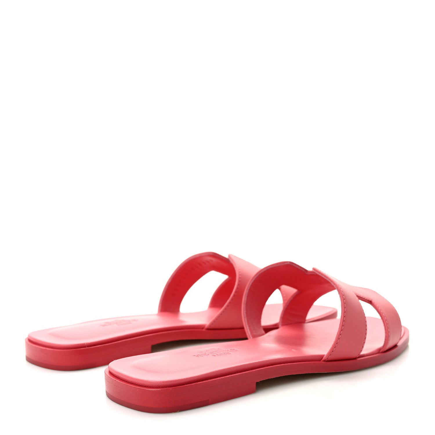 Hermes Box Calfskin Oran Sandals 37 Rose Boise 5 of 10