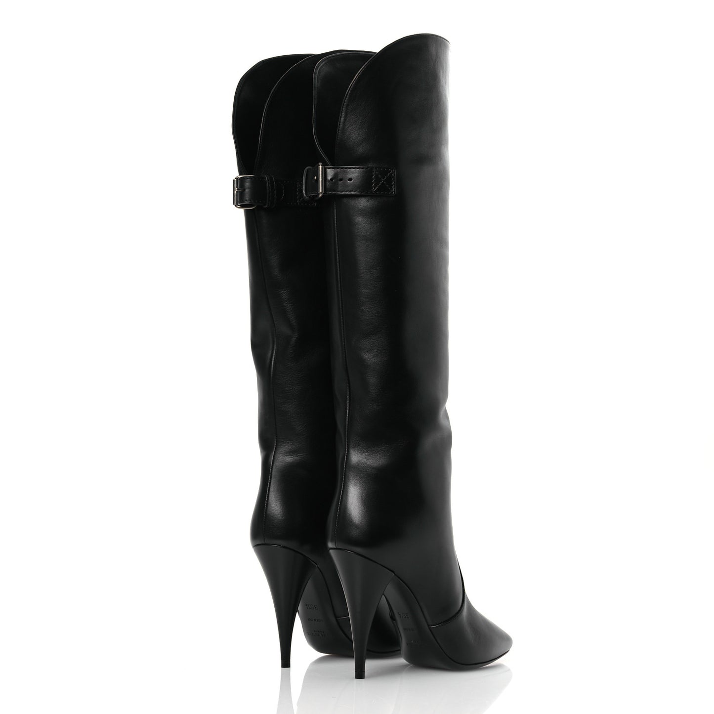 Lambskin Koller 110 Tall Boots 36.5 Black