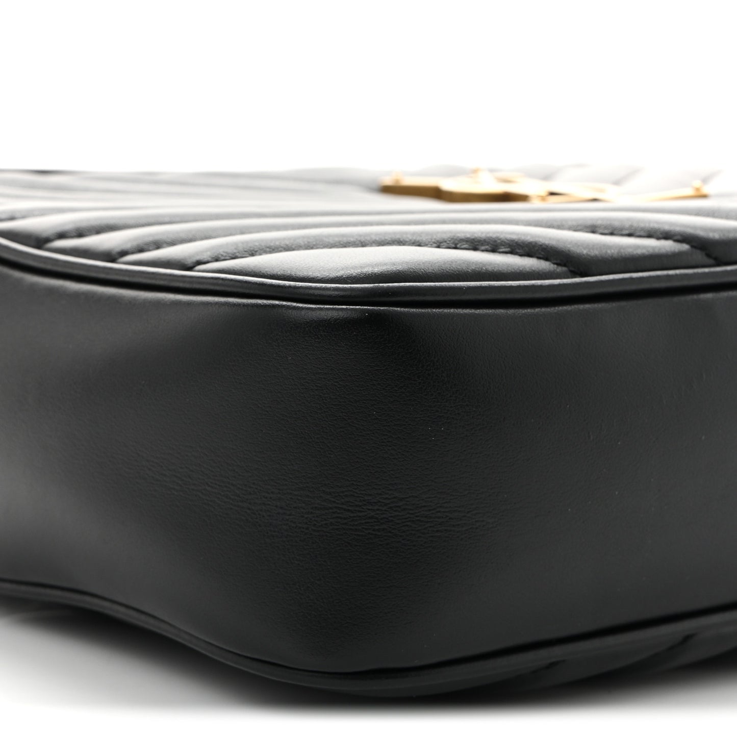 Calfskin Matelasse Monogram Lou Camera Bag Black