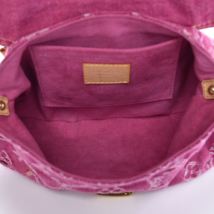 Louis Vuitton Monogram Denim Mini Pleaty Fuchsia 5 of 7