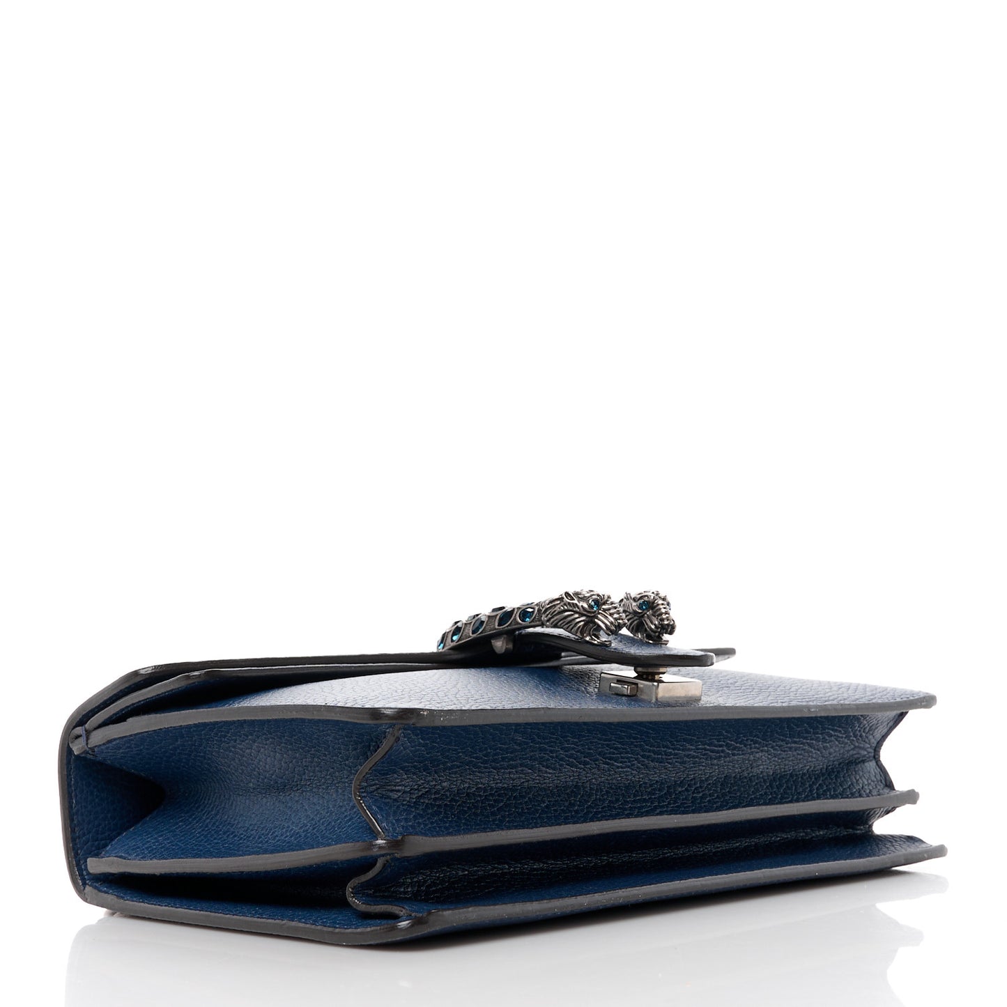 Pebbled Calfskin Small Dionysus Shoulder Bag Blue Agata