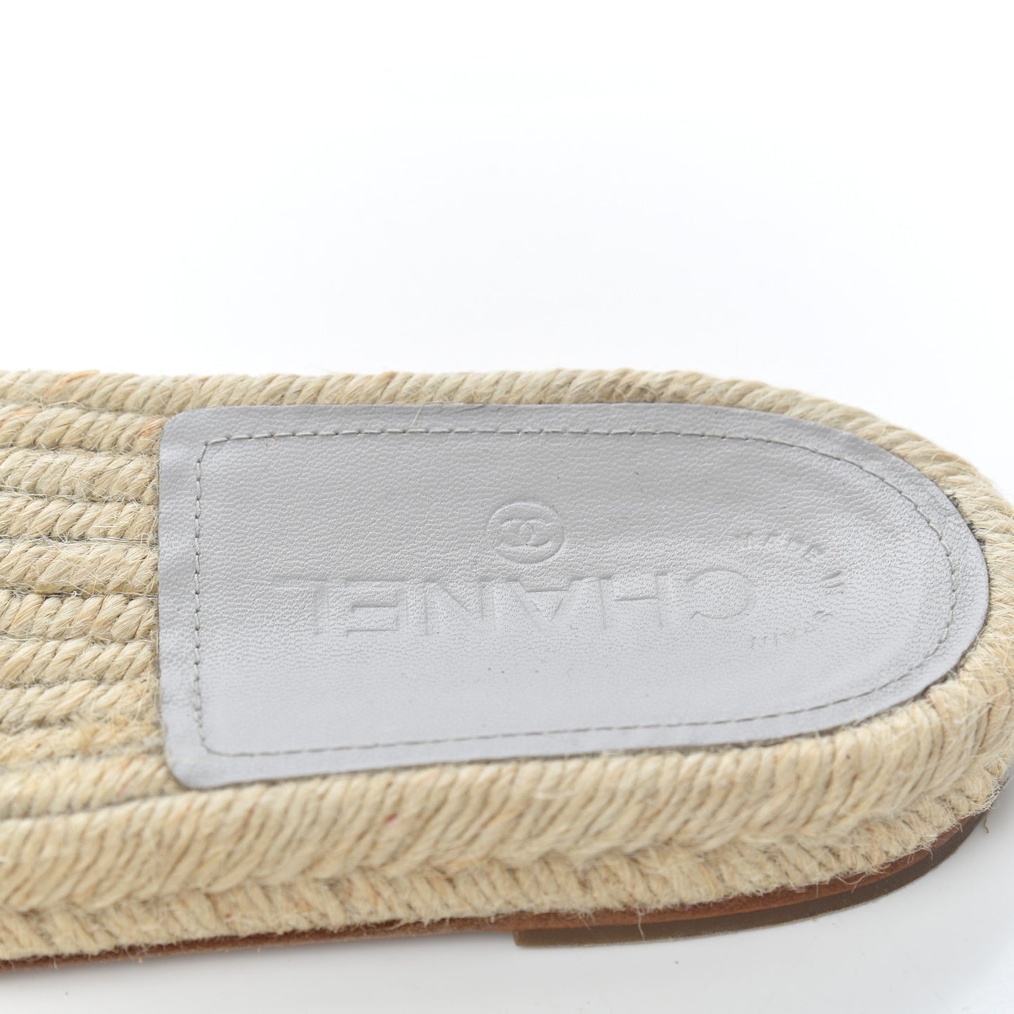 Lambskin Espadrille Mules 42 Light Grey