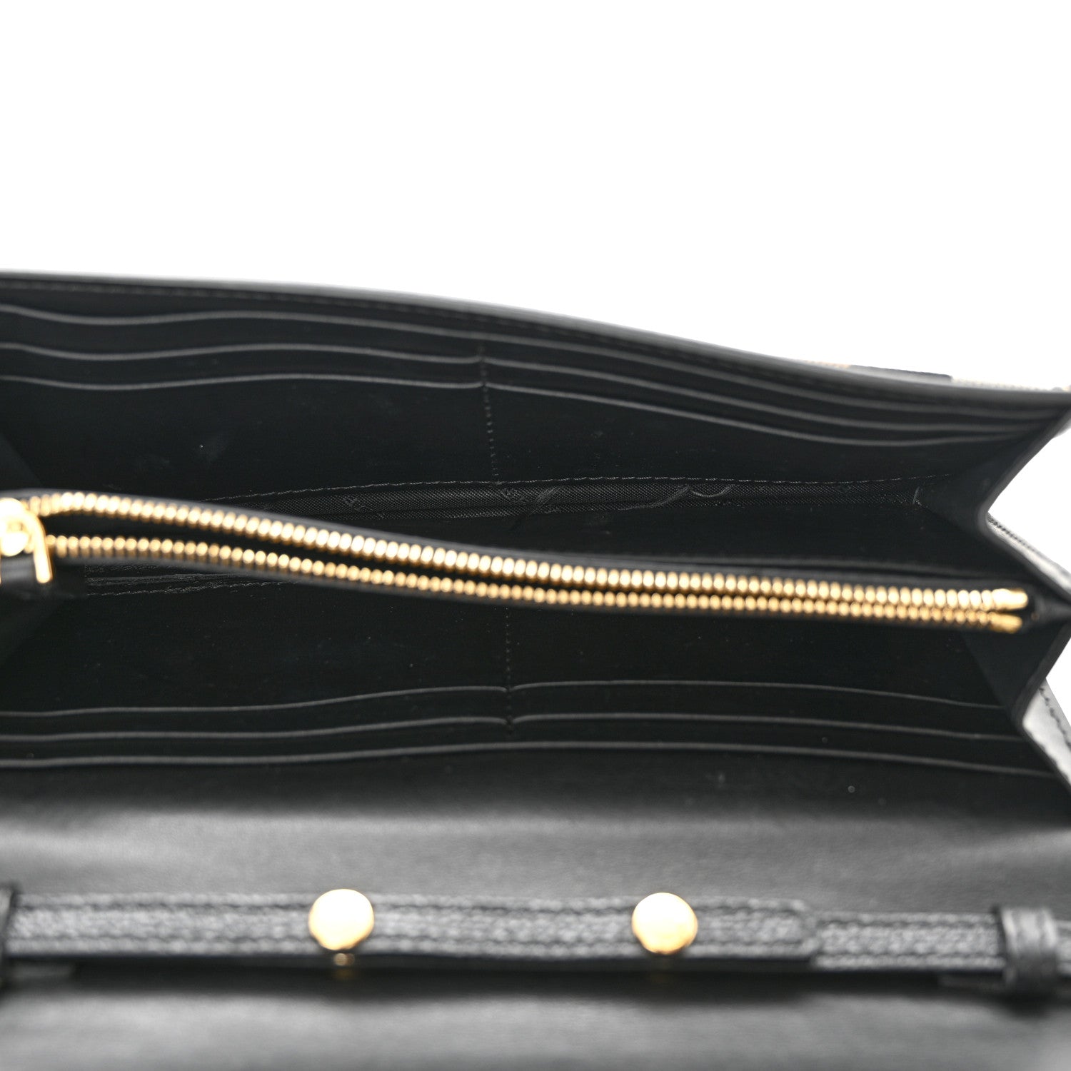 Burberry Derby Calfskin House Check Henley Wallet On Chain Black 5 of 12