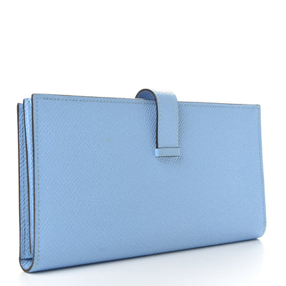 Hermes Epsom Bearn Gusset Wallet Bleu Zephyr 3 of 7