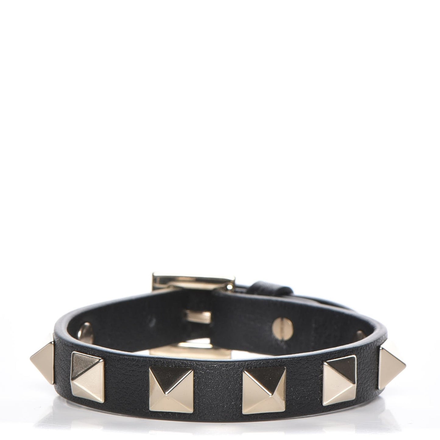 Vitello Rockstud Bracelet Black