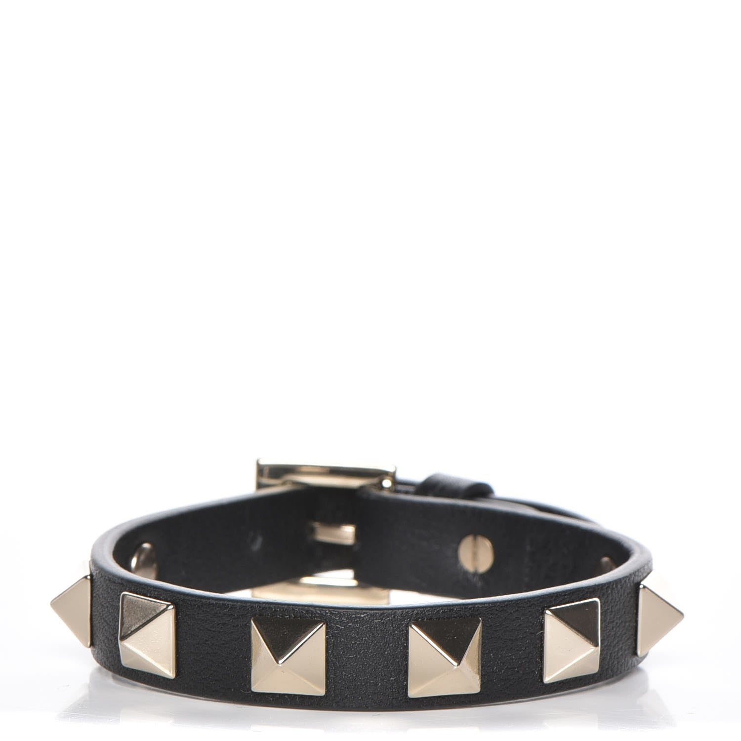 Valentino Garavani Vitello Rockstud Bracelet Black 1 of 6