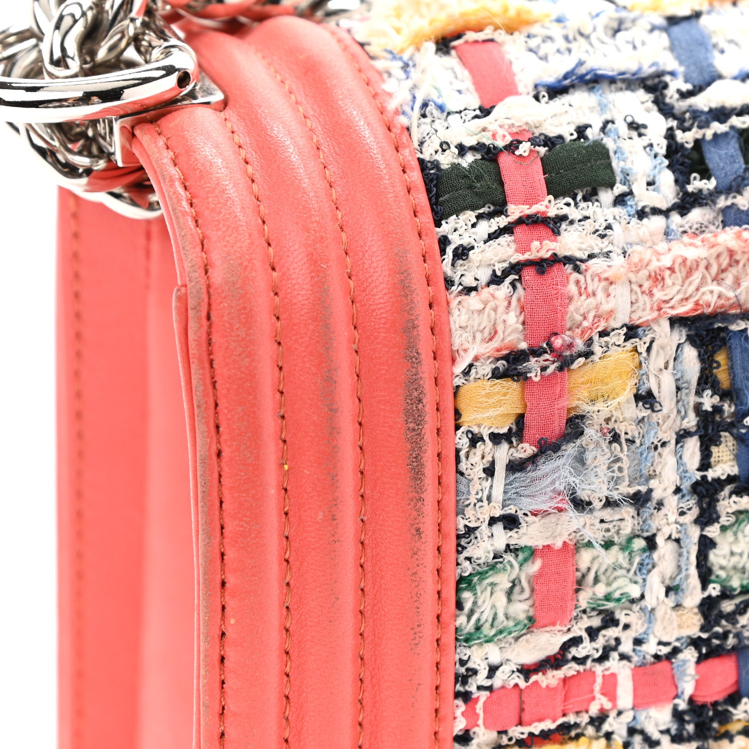 Chanel Lambskin Tweed Medium Boy Flap Coral 16 of 17