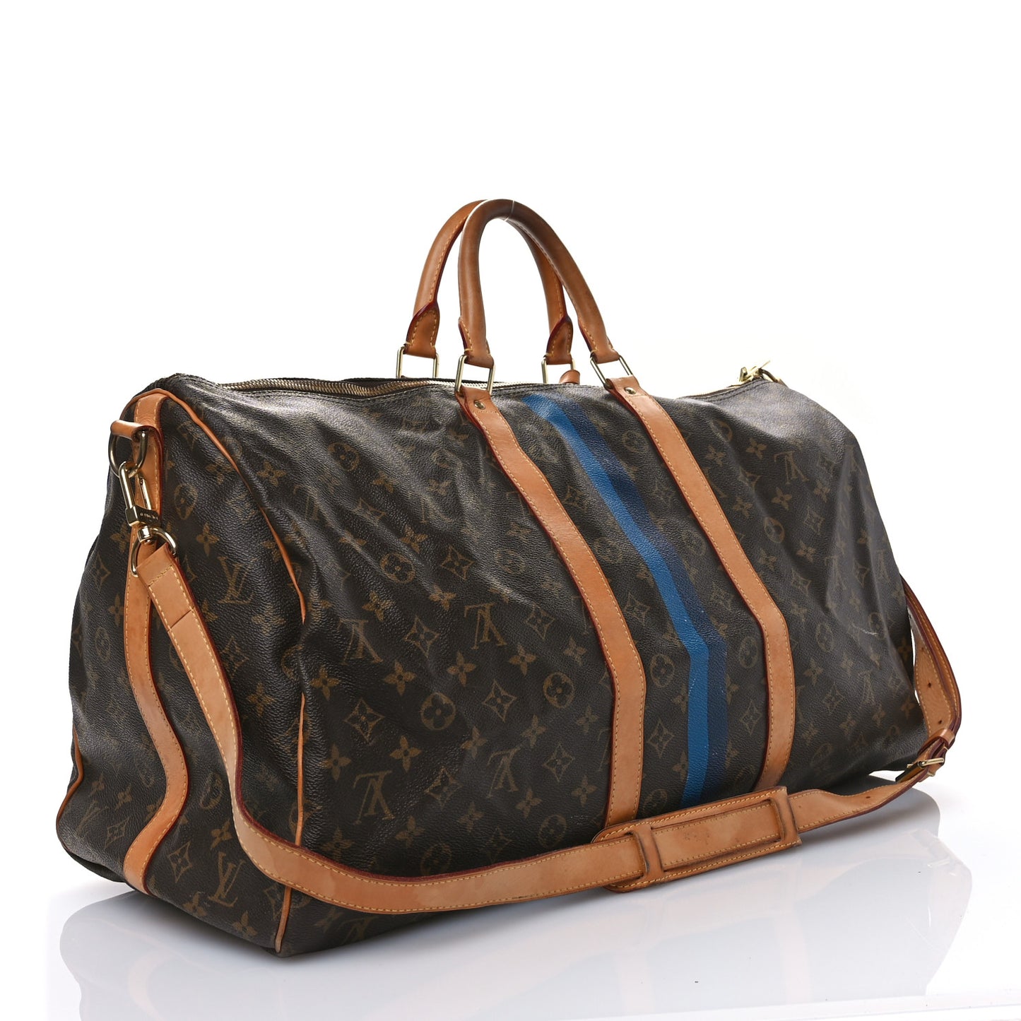 Monogram My LV Heritage Keepall Bandouliere 55 Marine Blue