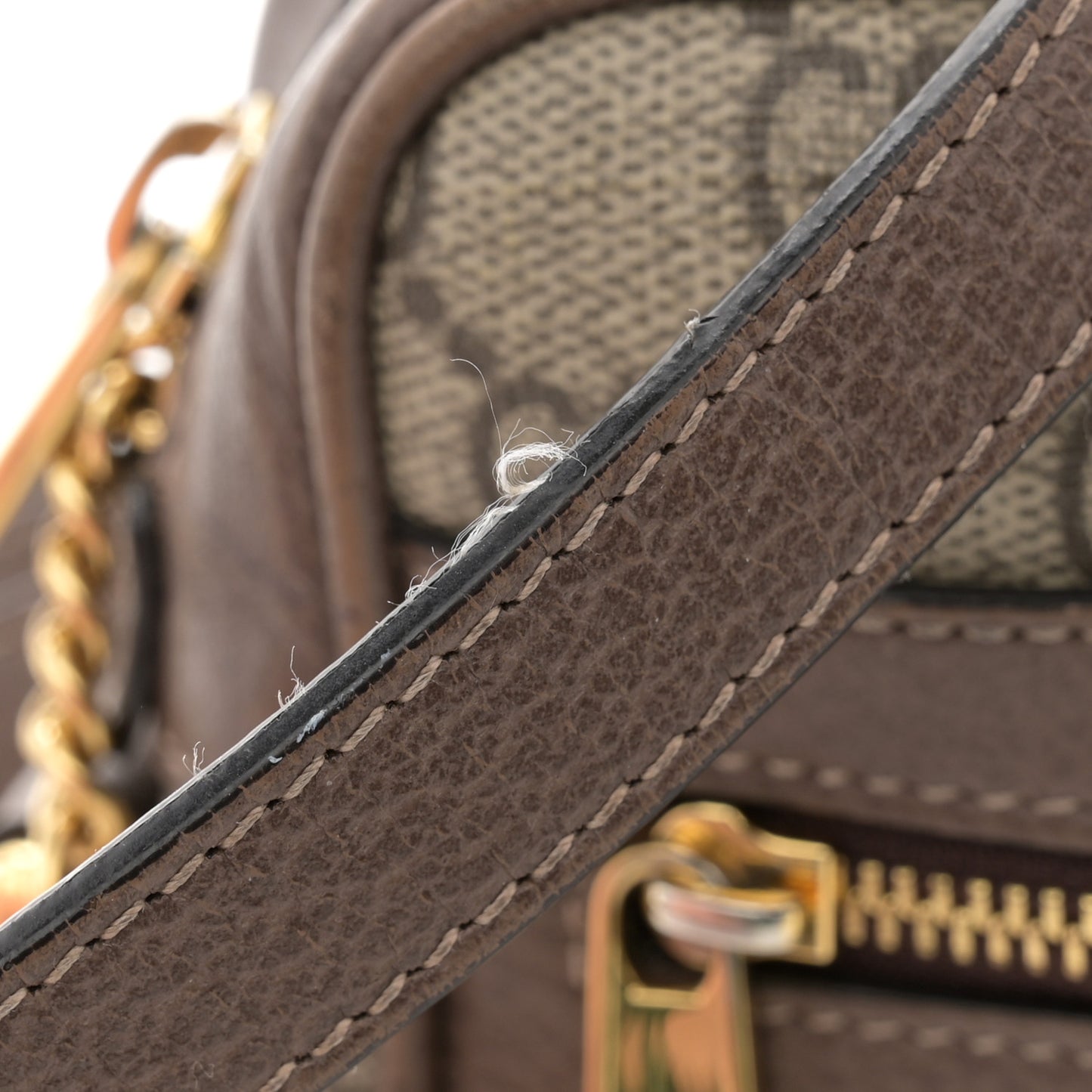 GG Supreme Monogram Web Mini Ophidia Shoulder Bag Brown