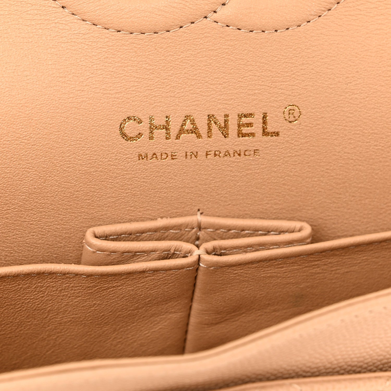 Chanel Caviar Quilted Medium Double Flap Beige 5 of 10