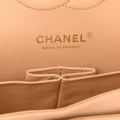 Chanel Caviar Quilted Medium Double Flap Beige 5 of 10