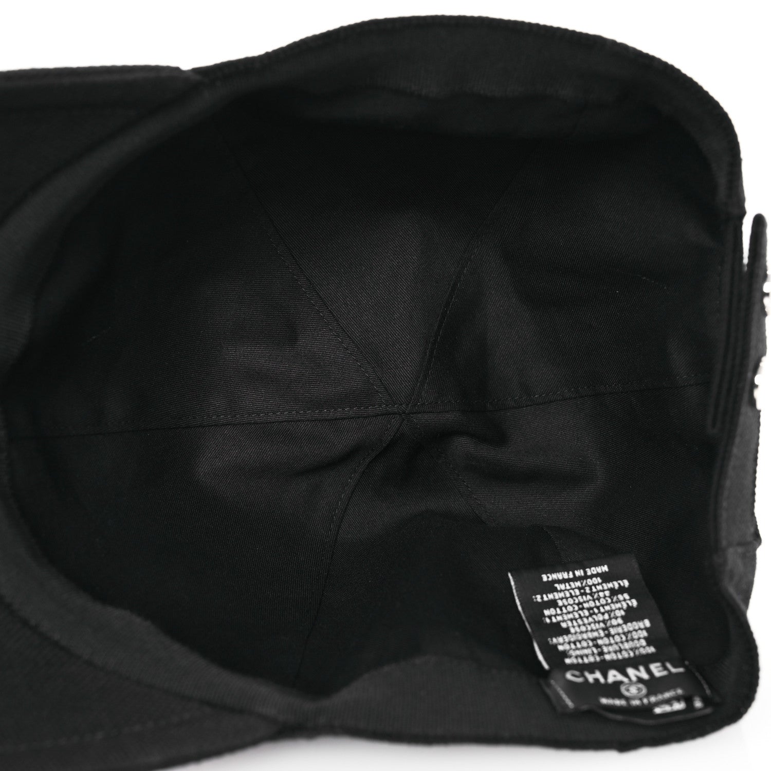 Chanel Cotton CC Cap Hat Black Multicolor 7 of 9