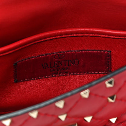 Valentino Garavani Nappa Small Rockstud Spike Shoulder Bag Rosso Valentino 7 of 14