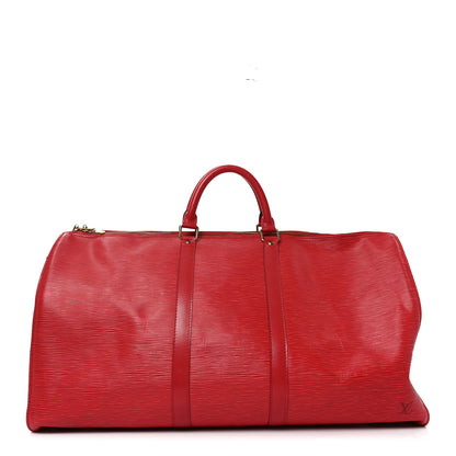 Louis Vuitton Epi Keepall 55 Castillan Red 1 of 11
