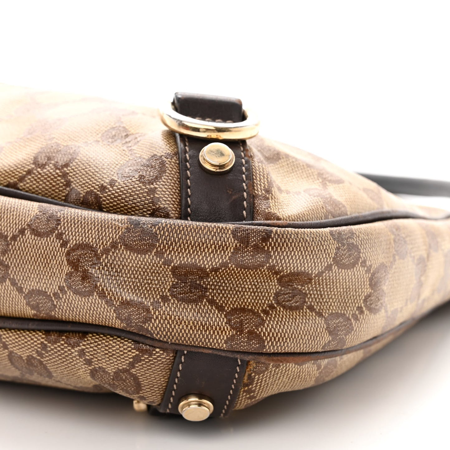 Crystal Monogram Medium Abbey D Ring Hobo Brown