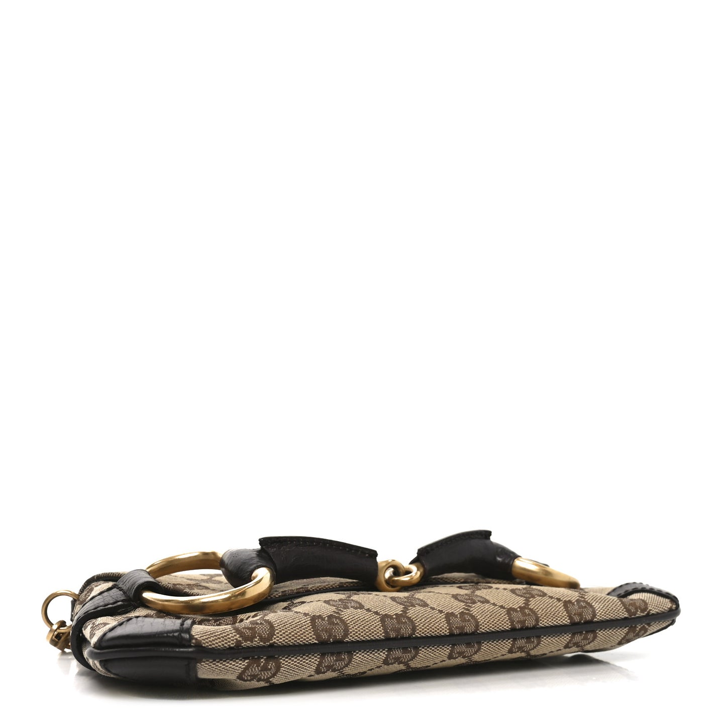 Monogram Horsebit Clutch Dark Brown