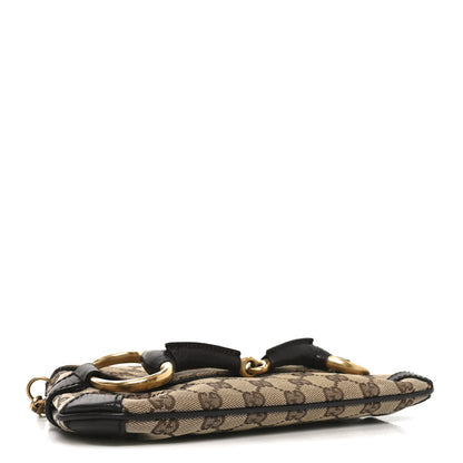 Gucci Monogram Horsebit Clutch Dark Brown 4 of 10