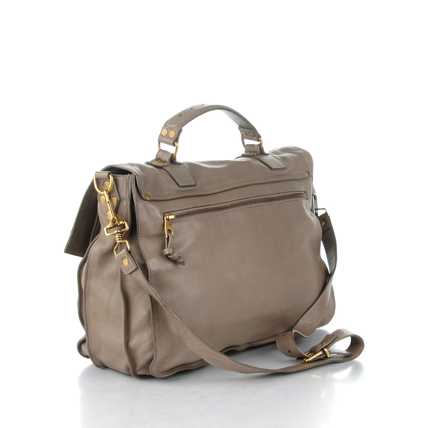 Proenza Schouler Lambskin Large PS1 Satchel Smoke 3 of 7