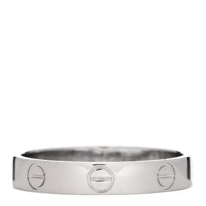 Cartier 18K White Gold 3.5mm LOVE Wedding Band Ring 56 7.75 3 of 5