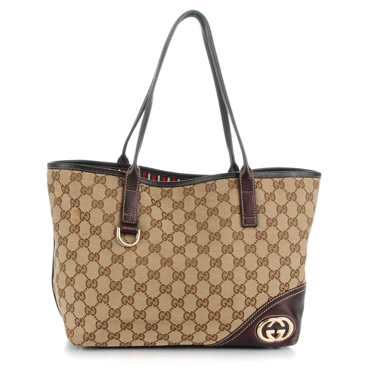 Monogram New Britt Medium Tote Brown