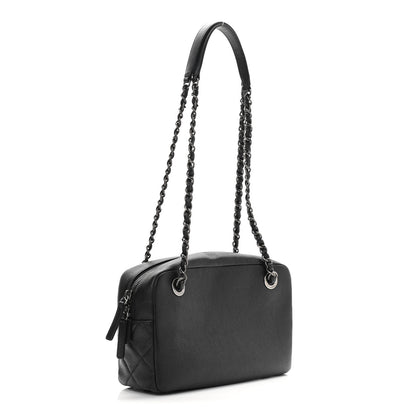 Chanel Caviar Lambskin Quilted Coco Break Camera Case Black 4 of 12