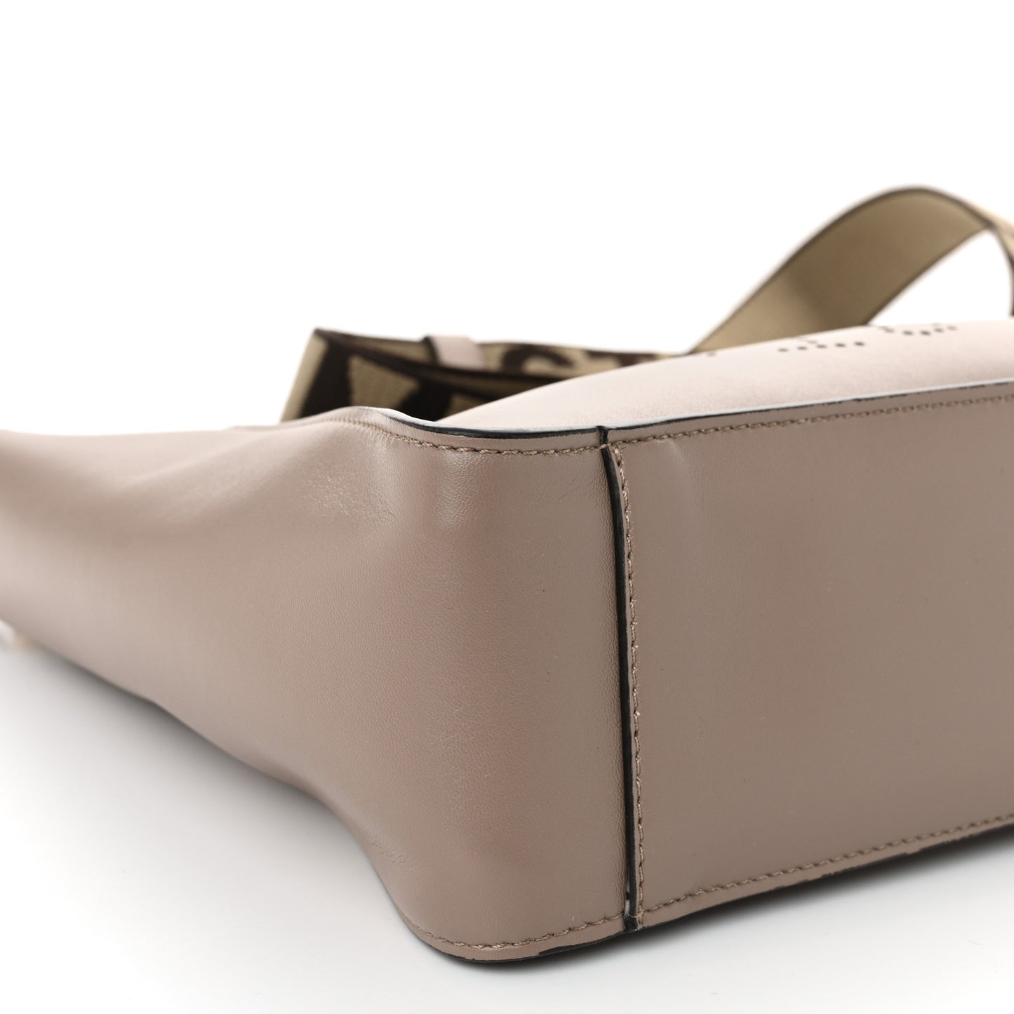 Eco Alter Nappa Perforated Logo Mini Crossbody Dark Taupe