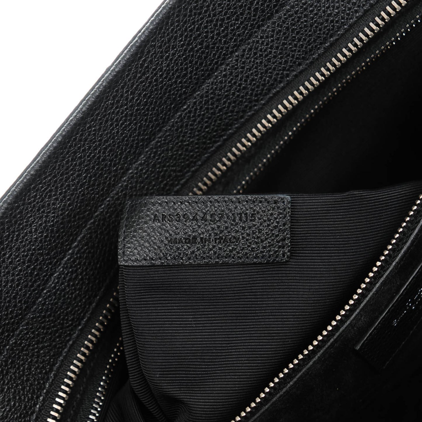 Grained Calfskin Medium Cabas Rive Gauche Black